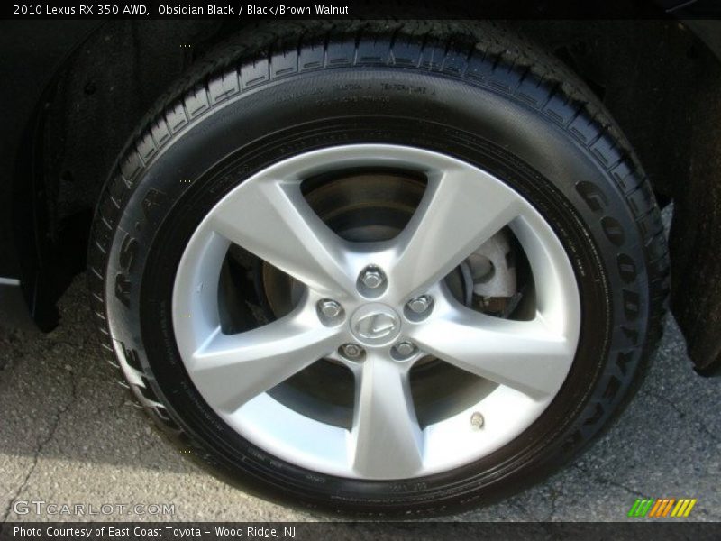 Obsidian Black / Black/Brown Walnut 2010 Lexus RX 350 AWD