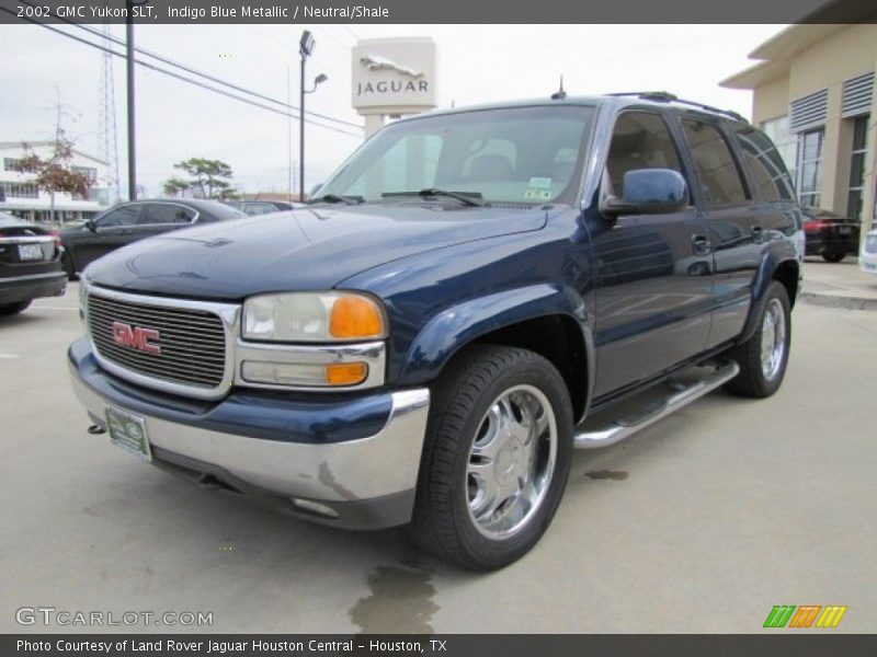 Indigo Blue Metallic / Neutral/Shale 2002 GMC Yukon SLT