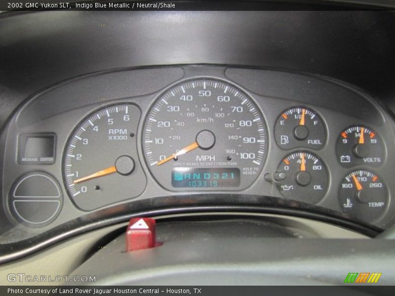 Indigo Blue Metallic / Neutral/Shale 2002 GMC Yukon SLT