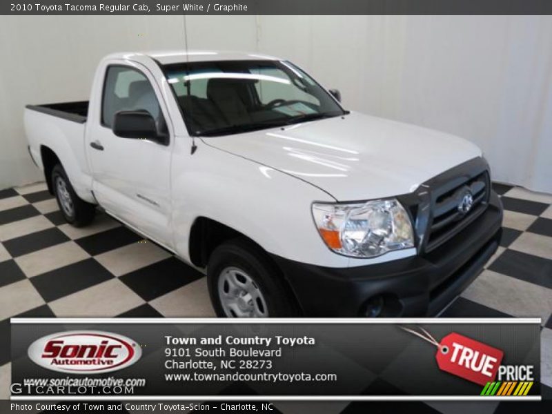 Super White / Graphite 2010 Toyota Tacoma Regular Cab