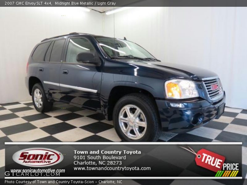 Midnight Blue Metallic / Light Gray 2007 GMC Envoy SLT 4x4