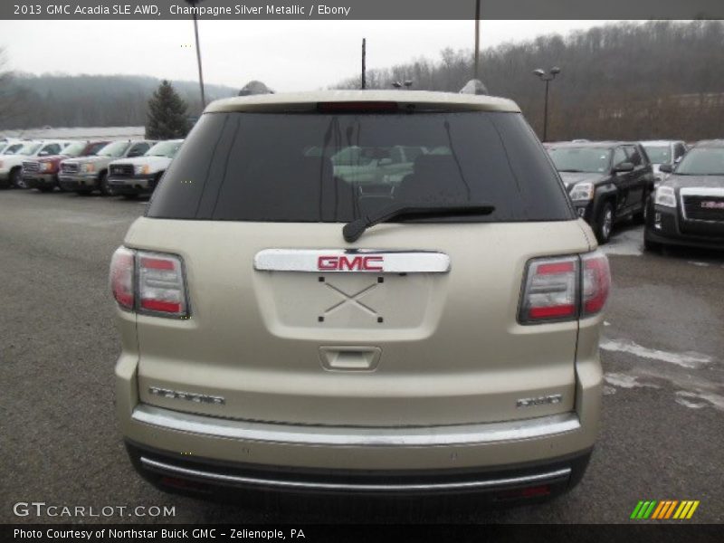 Champagne Silver Metallic / Ebony 2013 GMC Acadia SLE AWD