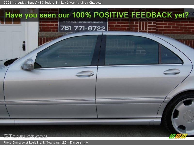 Brilliant Silver Metallic / Charcoal 2002 Mercedes-Benz S 430 Sedan