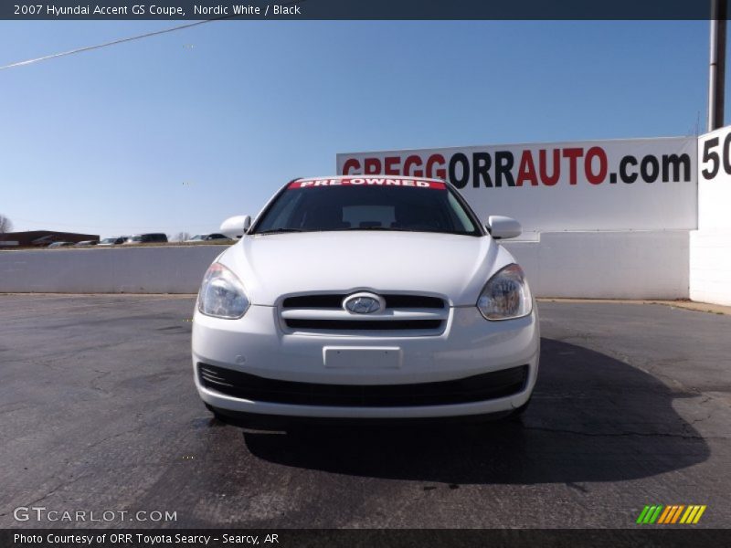 Nordic White / Black 2007 Hyundai Accent GS Coupe