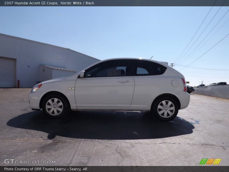 Nordic White / Black 2007 Hyundai Accent GS Coupe