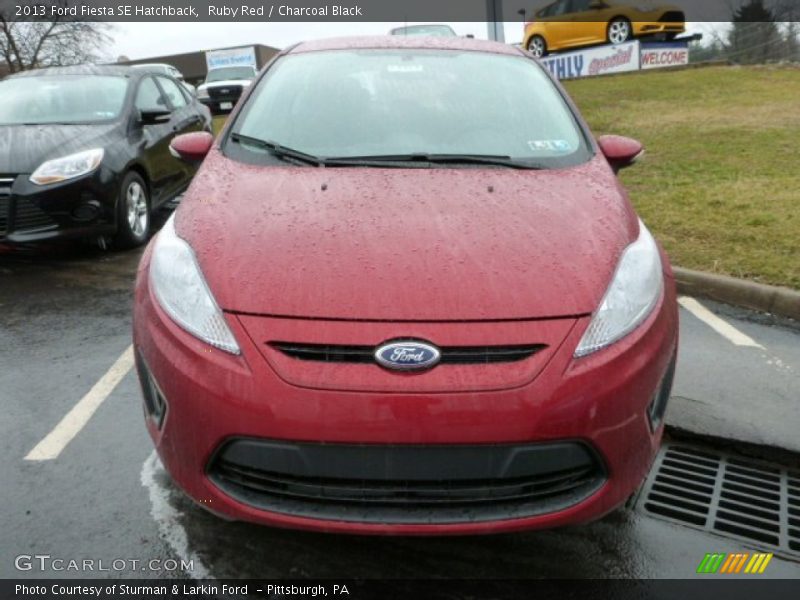 Ruby Red / Charcoal Black 2013 Ford Fiesta SE Hatchback