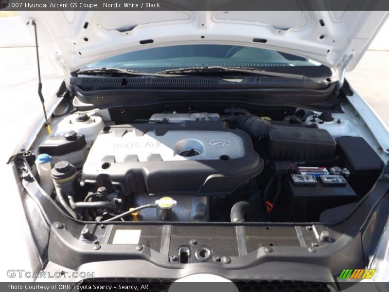 Nordic White / Black 2007 Hyundai Accent GS Coupe