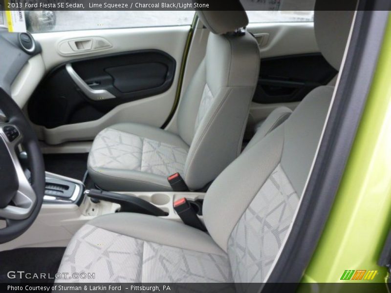 Lime Squeeze / Charcoal Black/Light Stone 2013 Ford Fiesta SE Sedan