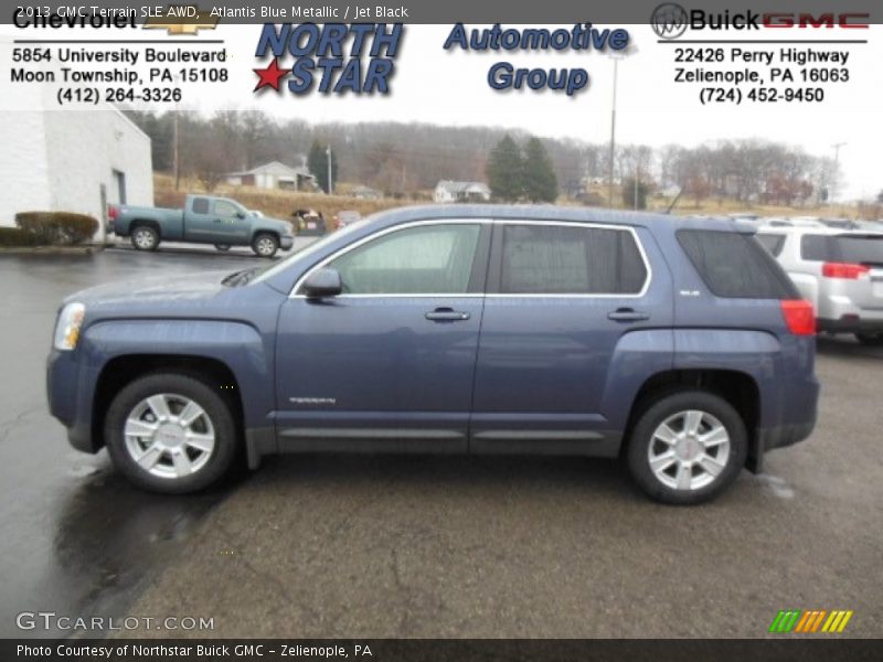 Atlantis Blue Metallic / Jet Black 2013 GMC Terrain SLE AWD