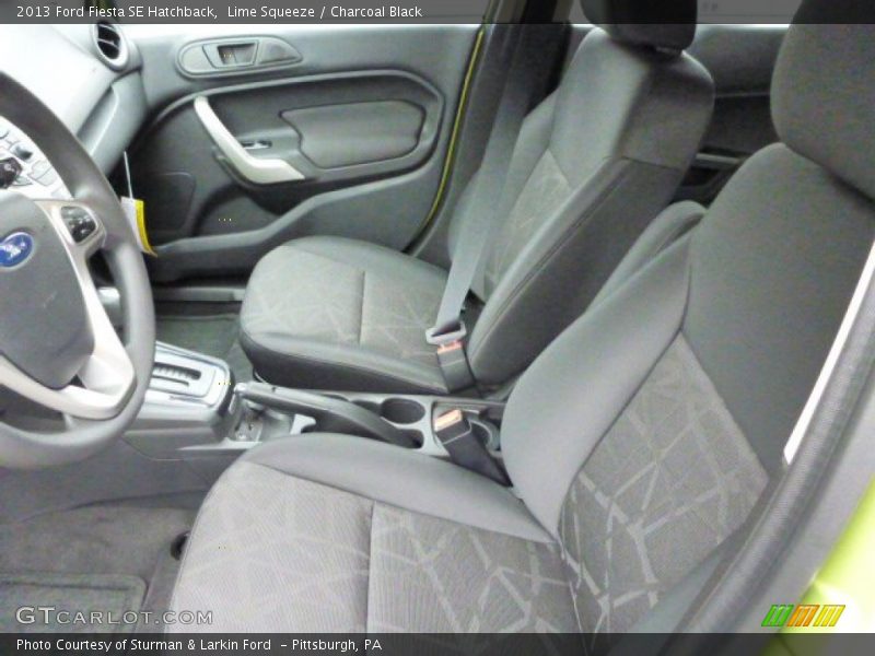 Lime Squeeze / Charcoal Black 2013 Ford Fiesta SE Hatchback