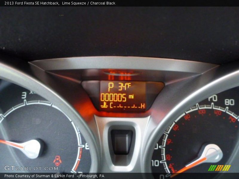 Lime Squeeze / Charcoal Black 2013 Ford Fiesta SE Hatchback
