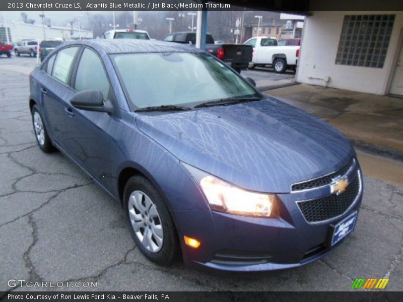 Atlantis Blue Metallic / Jet Black/Medium Titanium 2013 Chevrolet Cruze LS