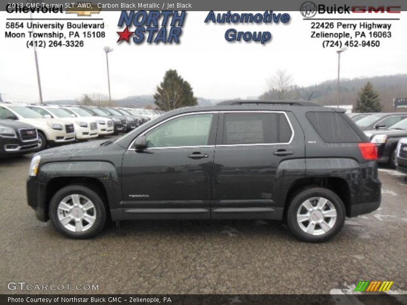 Carbon Black Metallic / Jet Black 2013 GMC Terrain SLT AWD