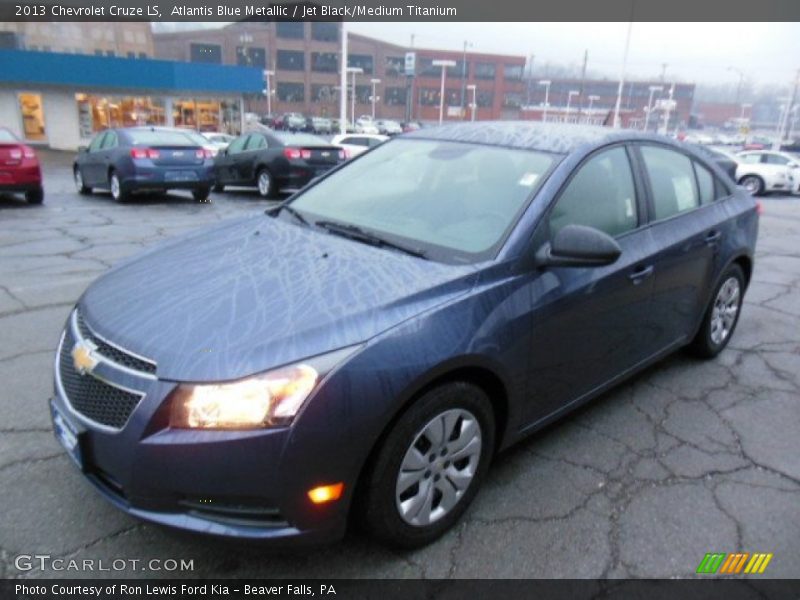 Atlantis Blue Metallic / Jet Black/Medium Titanium 2013 Chevrolet Cruze LS