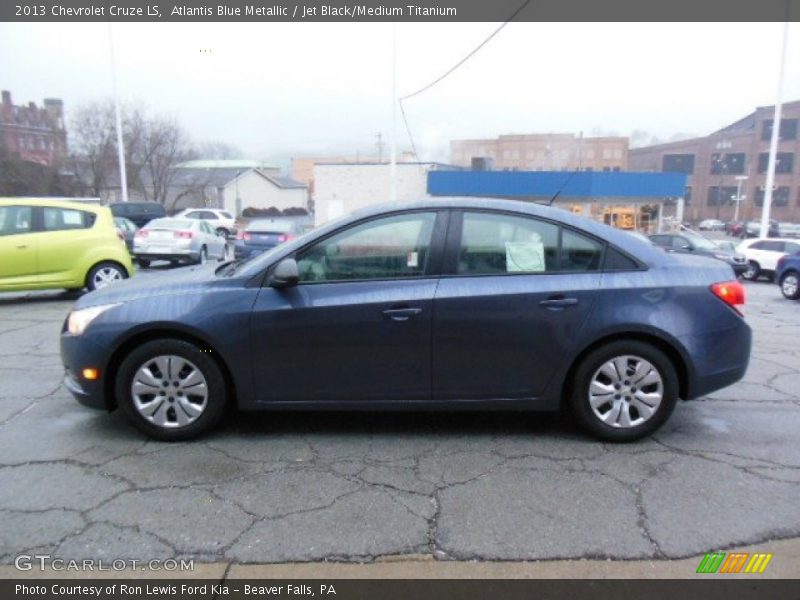 Atlantis Blue Metallic / Jet Black/Medium Titanium 2013 Chevrolet Cruze LS