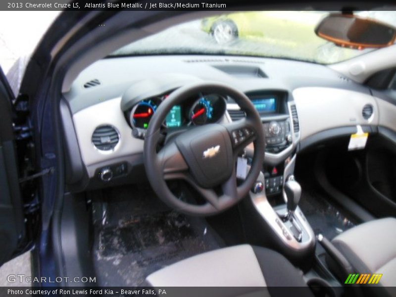 Atlantis Blue Metallic / Jet Black/Medium Titanium 2013 Chevrolet Cruze LS