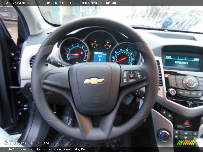 Atlantis Blue Metallic / Jet Black/Medium Titanium 2013 Chevrolet Cruze LS