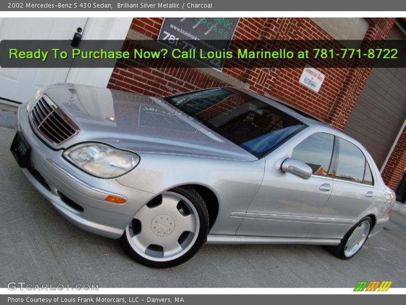 Brilliant Silver Metallic / Charcoal 2002 Mercedes-Benz S 430 Sedan