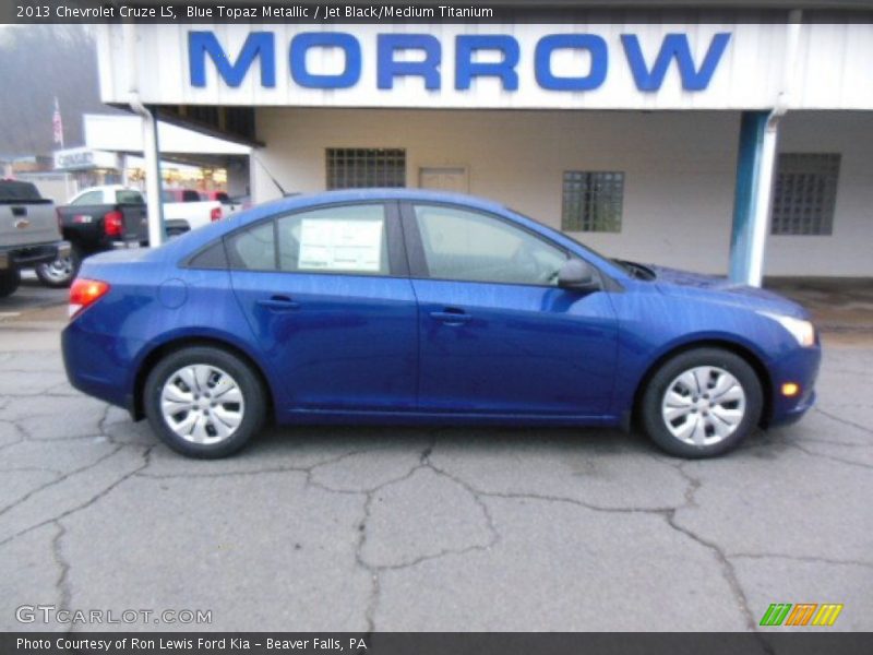 Blue Topaz Metallic / Jet Black/Medium Titanium 2013 Chevrolet Cruze LS
