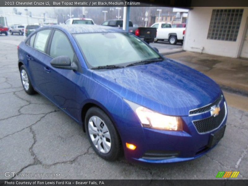 Blue Topaz Metallic / Jet Black/Medium Titanium 2013 Chevrolet Cruze LS