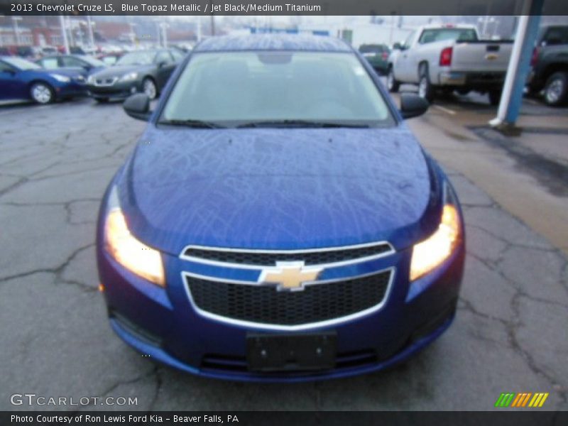 Blue Topaz Metallic / Jet Black/Medium Titanium 2013 Chevrolet Cruze LS