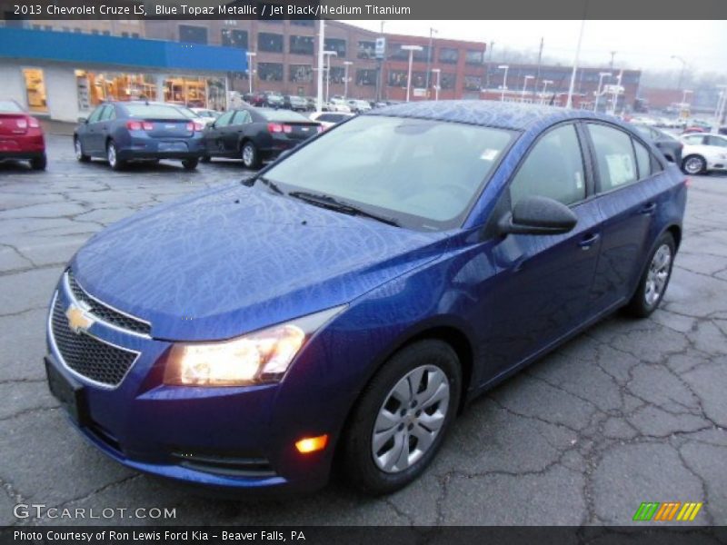 Blue Topaz Metallic / Jet Black/Medium Titanium 2013 Chevrolet Cruze LS
