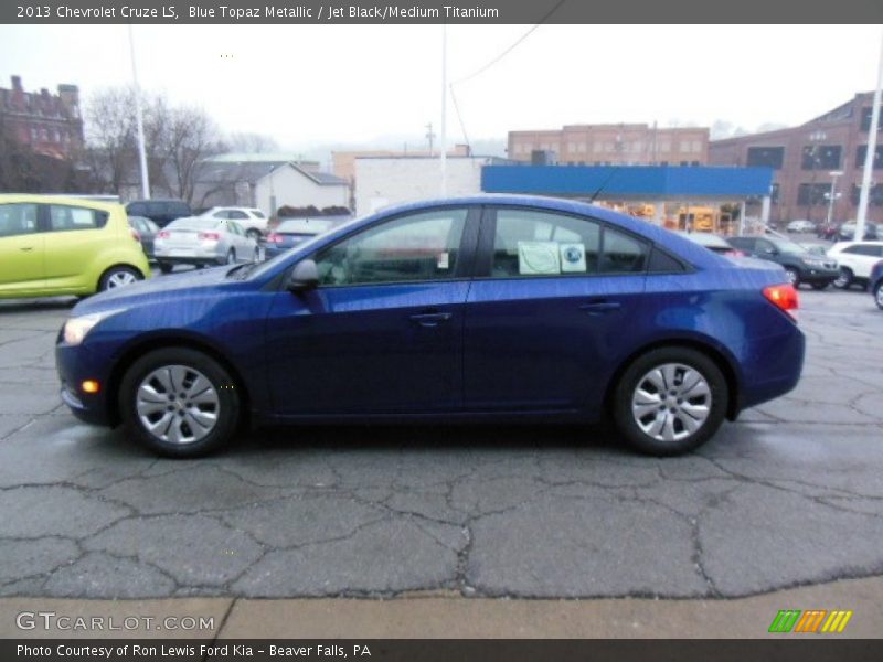 Blue Topaz Metallic / Jet Black/Medium Titanium 2013 Chevrolet Cruze LS