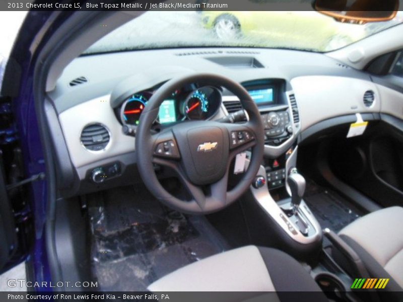 Blue Topaz Metallic / Jet Black/Medium Titanium 2013 Chevrolet Cruze LS