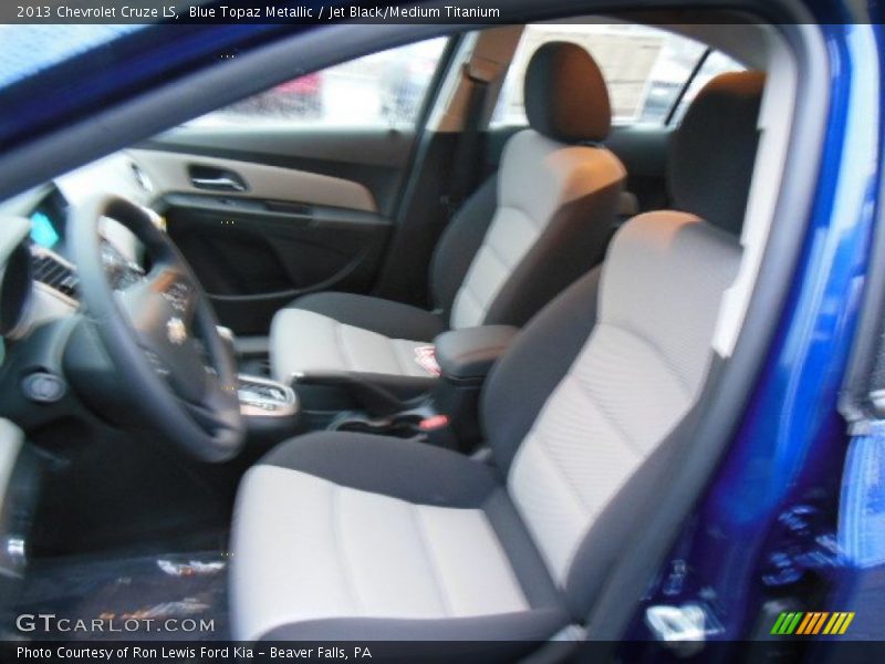 Blue Topaz Metallic / Jet Black/Medium Titanium 2013 Chevrolet Cruze LS