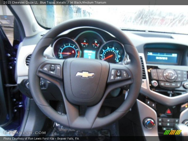 Blue Topaz Metallic / Jet Black/Medium Titanium 2013 Chevrolet Cruze LS