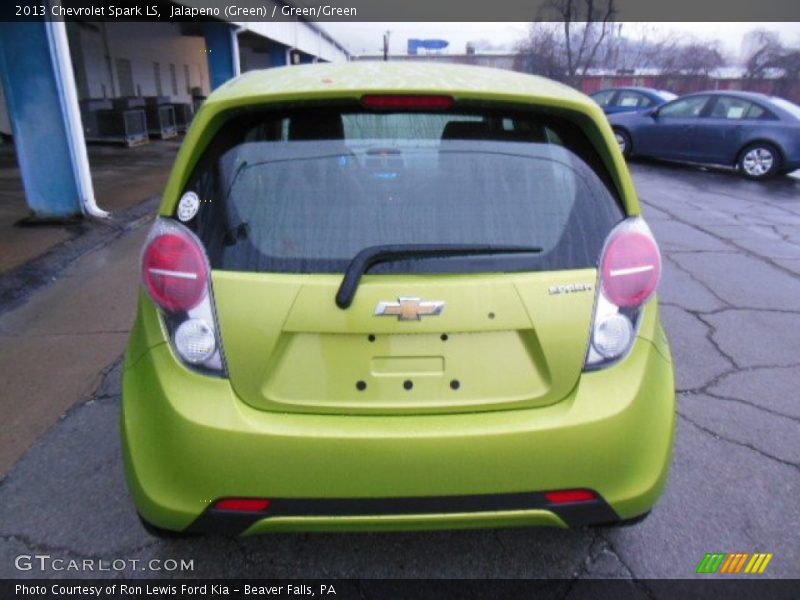 Jalapeno (Green) / Green/Green 2013 Chevrolet Spark LS