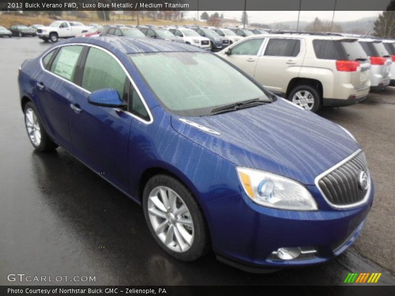 Luxo Blue Metallic / Medium Titanium 2013 Buick Verano FWD