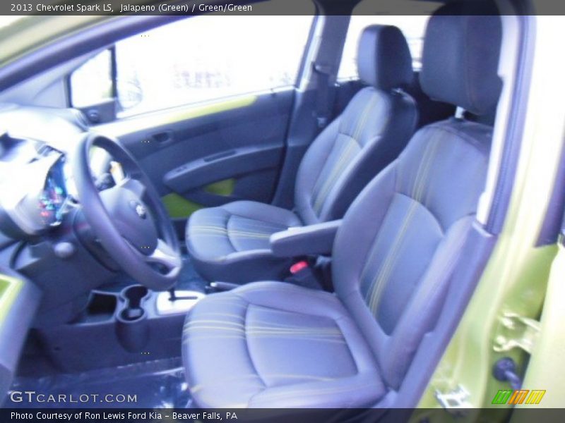 Jalapeno (Green) / Green/Green 2013 Chevrolet Spark LS