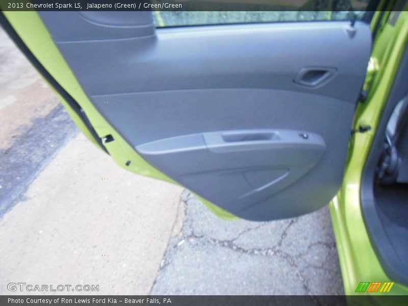 Jalapeno (Green) / Green/Green 2013 Chevrolet Spark LS