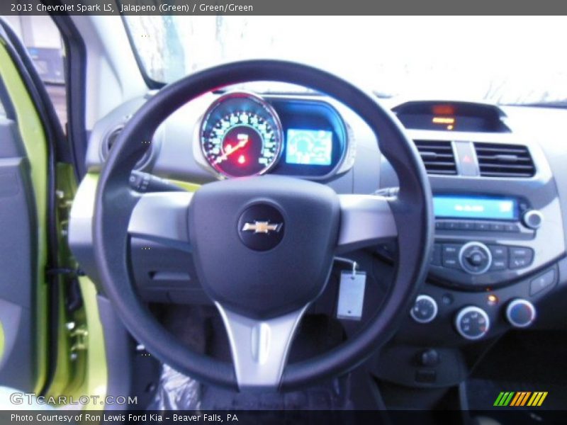 Jalapeno (Green) / Green/Green 2013 Chevrolet Spark LS