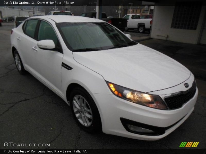 Snow White Pearl / Beige 2013 Kia Optima LX