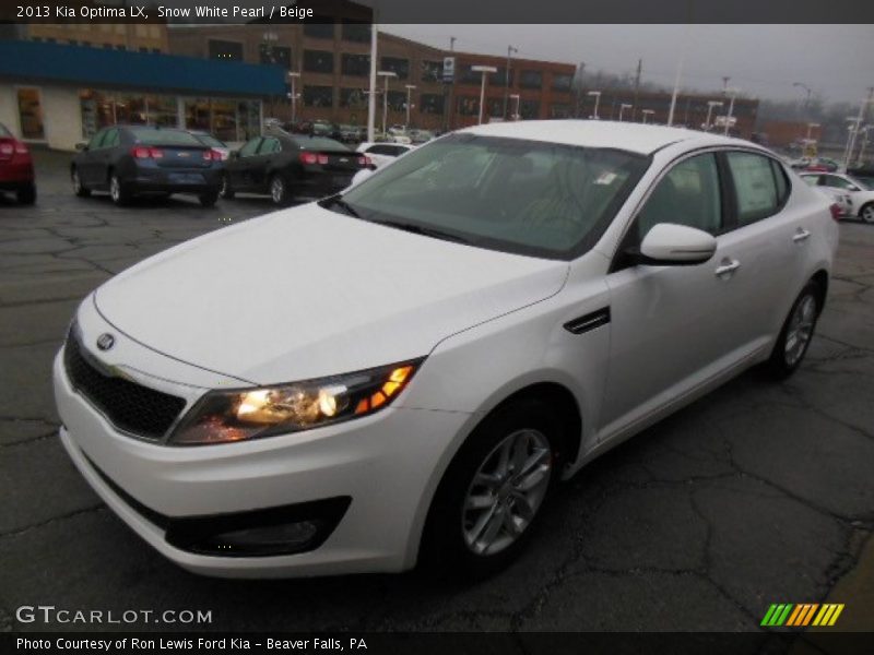 Snow White Pearl / Beige 2013 Kia Optima LX