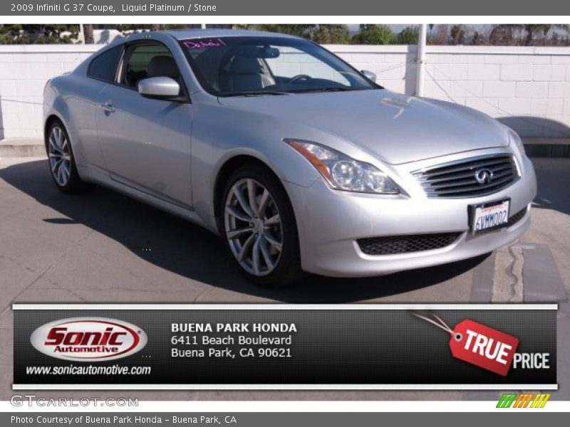 Liquid Platinum / Stone 2009 Infiniti G 37 Coupe