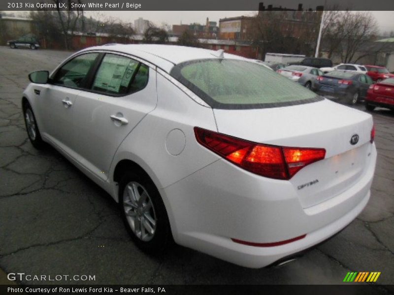 Snow White Pearl / Beige 2013 Kia Optima LX