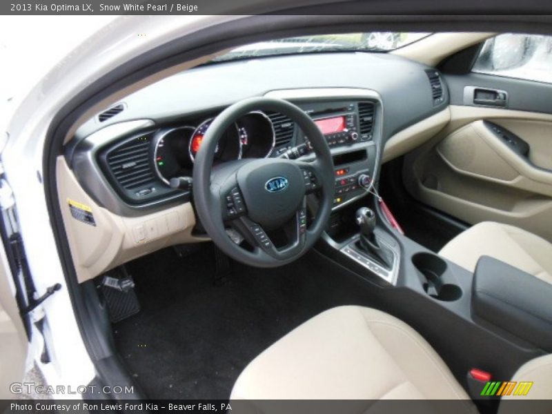 Snow White Pearl / Beige 2013 Kia Optima LX