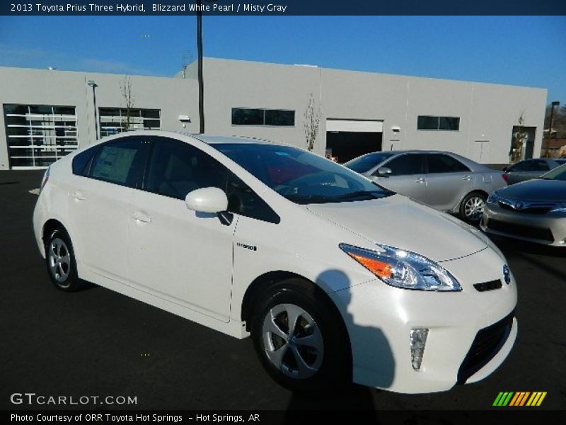 Blizzard White Pearl / Misty Gray 2013 Toyota Prius Three Hybrid
