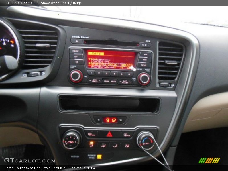 Snow White Pearl / Beige 2013 Kia Optima LX
