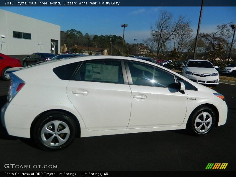 Blizzard White Pearl / Misty Gray 2013 Toyota Prius Three Hybrid