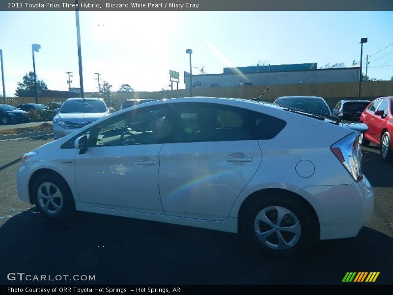 Blizzard White Pearl / Misty Gray 2013 Toyota Prius Three Hybrid