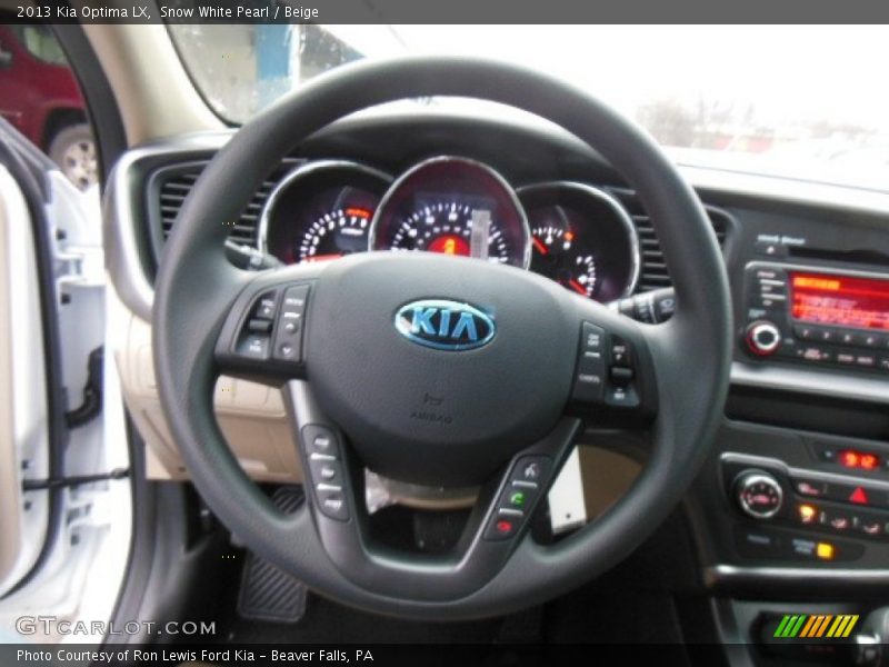 Snow White Pearl / Beige 2013 Kia Optima LX