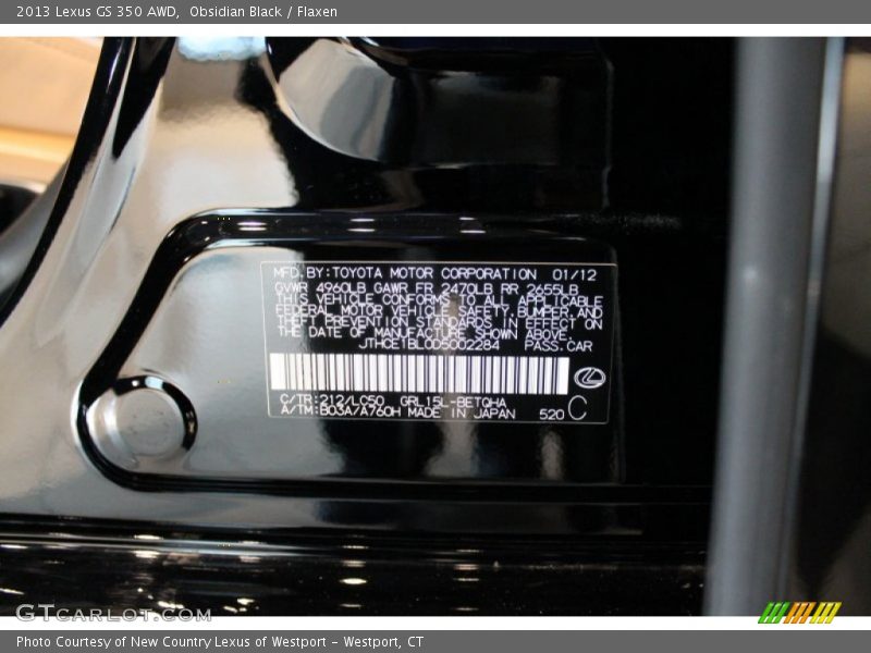 Obsidian Black / Flaxen 2013 Lexus GS 350 AWD