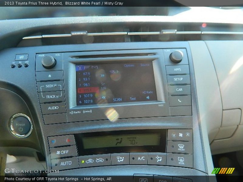 Blizzard White Pearl / Misty Gray 2013 Toyota Prius Three Hybrid