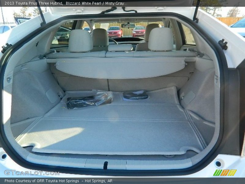 Blizzard White Pearl / Misty Gray 2013 Toyota Prius Three Hybrid