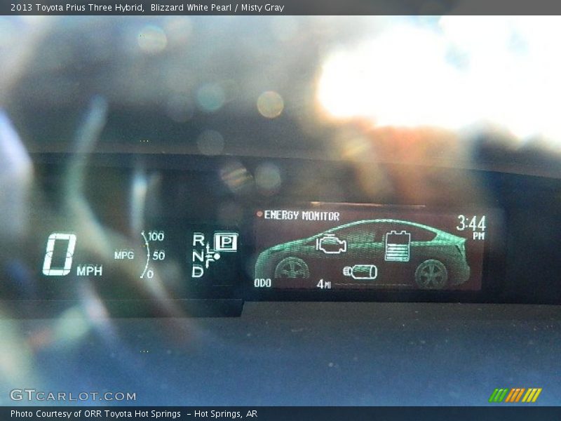 Blizzard White Pearl / Misty Gray 2013 Toyota Prius Three Hybrid