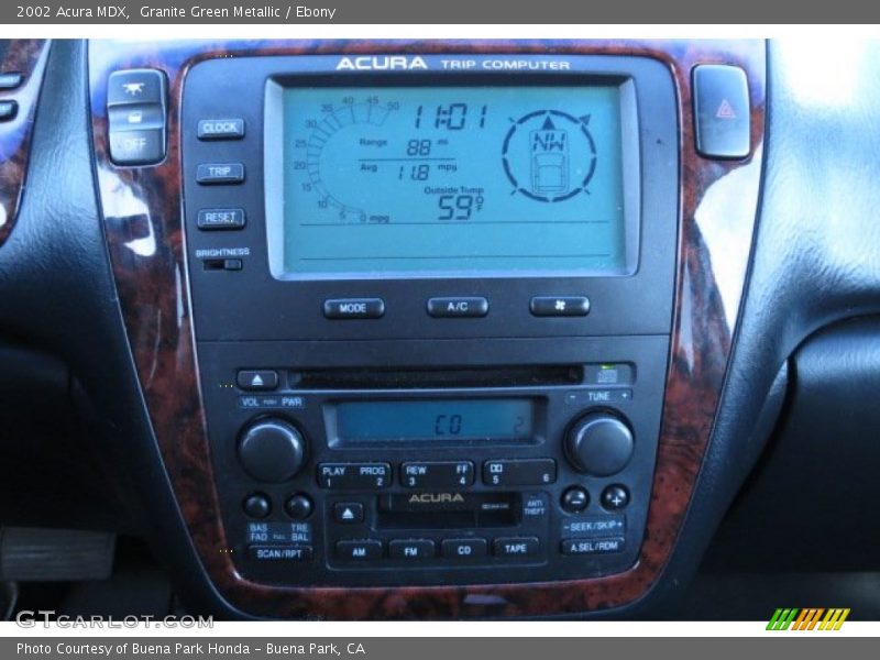 Granite Green Metallic / Ebony 2002 Acura MDX